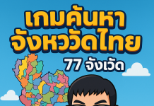 เกมค้นหาจังหวัดไทย